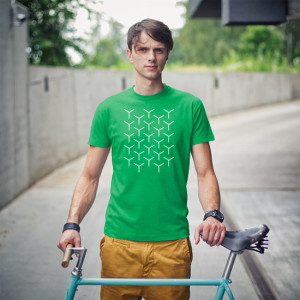 'Cubes' Men's Designer T-shirt in Green - CovertSubvert