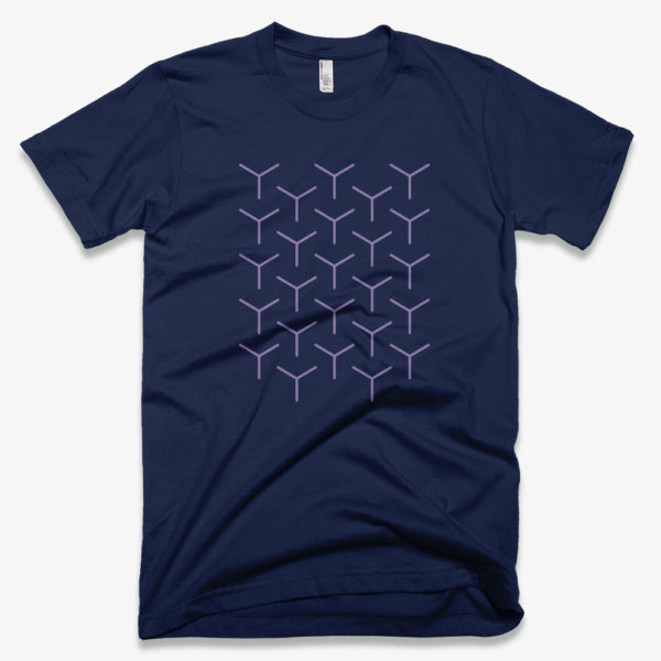 'Cubes' Men's Designer T-shirt in Navy - CovertSubvert