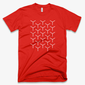 'Cubes' Men's Designer T-shirt in Red - CovertSubvert