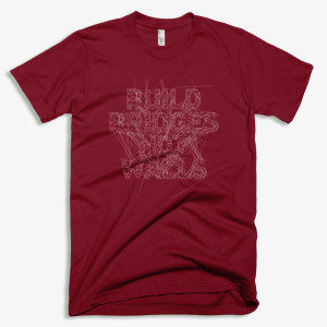 "Build Bridges Not Walls" custom typography Men's T-Shirt - CovertSubvert