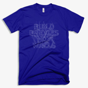 "Build Bridges Not Walls" custom typography Men's T-Shirt - CovertSubvert