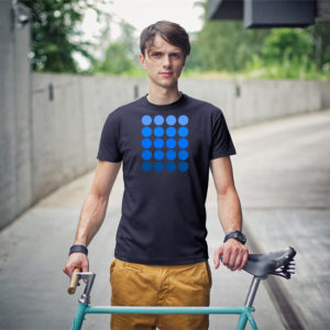 'Circles' Men's Designer T-shirt in Navy - CovertSubvert