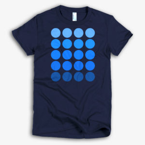 'Circles' Women's Designer T-shirt in Navy - CovertSubvert