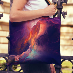 Storm fractal tote bag